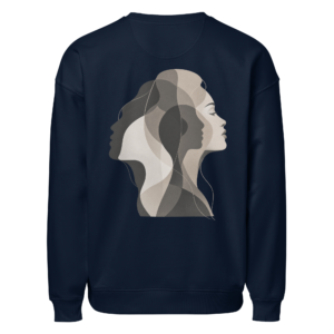 DIICA Radder 2.0 — LAYERS OF SELF — HER, french navy: vista traseira com o design principal.