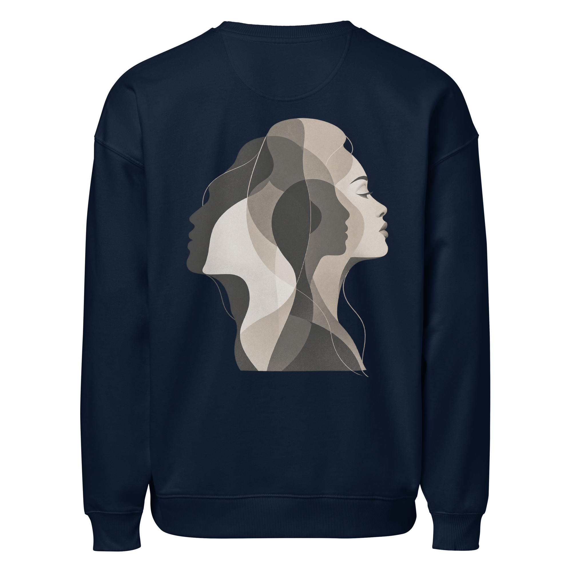 DIICA Radder 2.0 — LAYERS OF SELF — HER, french navy: vista traseira com o design principal.