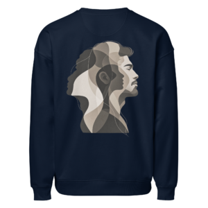 DIICA Radder 2.0 — LAYERS OF SELF — HIM, french navy: vista traseira com o design principal.
