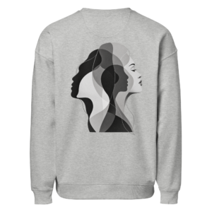 DIICA Radder 2.0 — LAYERS OF SELF — HER, heather grey: vista traseira com o design principal.