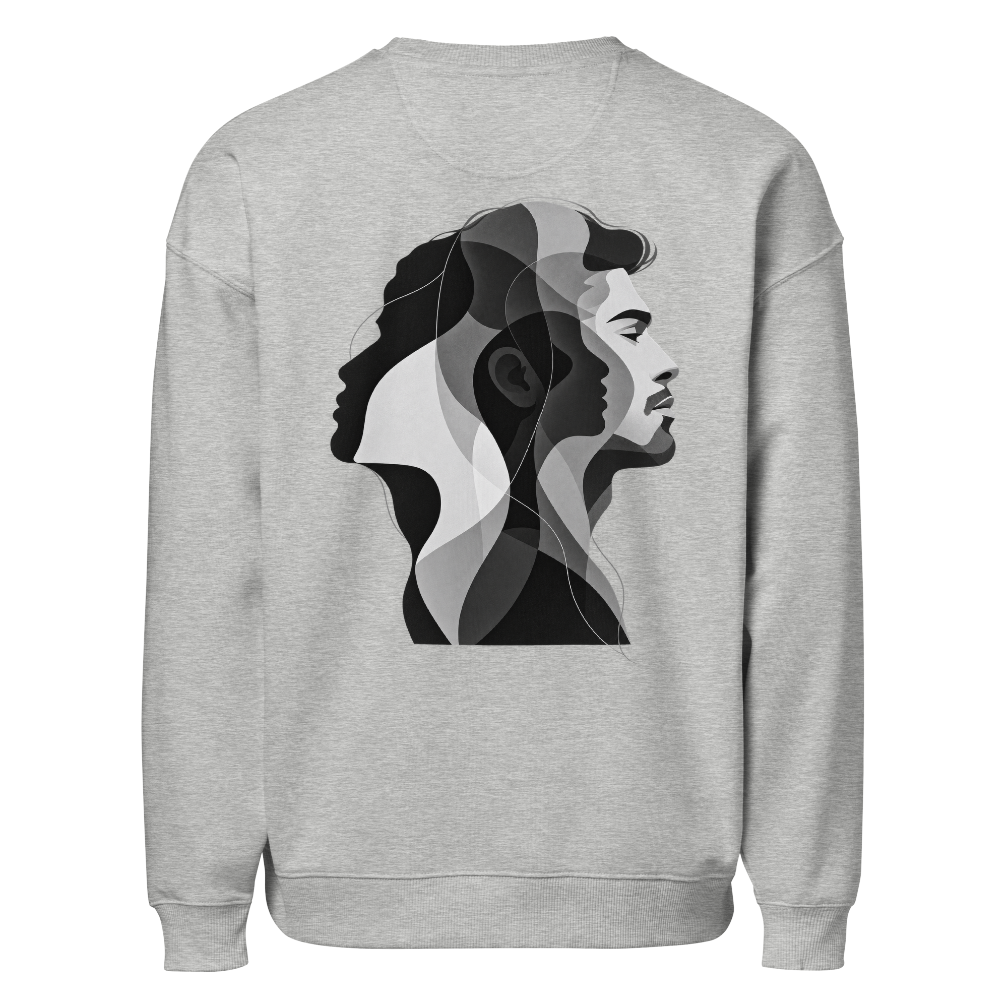 DIICA Radder 2.0 — LAYERS OF SELF — HIM, heather grey: vista traseira com o design principal.