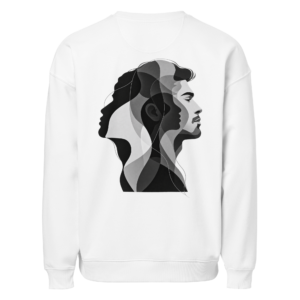 DIICA Radder 2.0 — LAYERS OF SELF — HIM, white: vista traseira com o design principal.